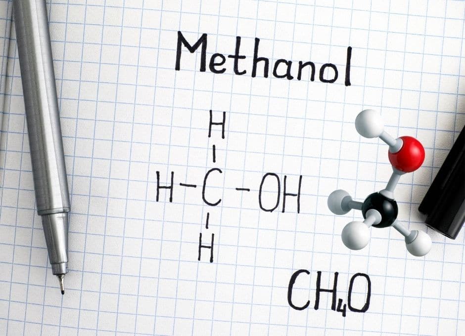 công thức hóa học cồn methanol