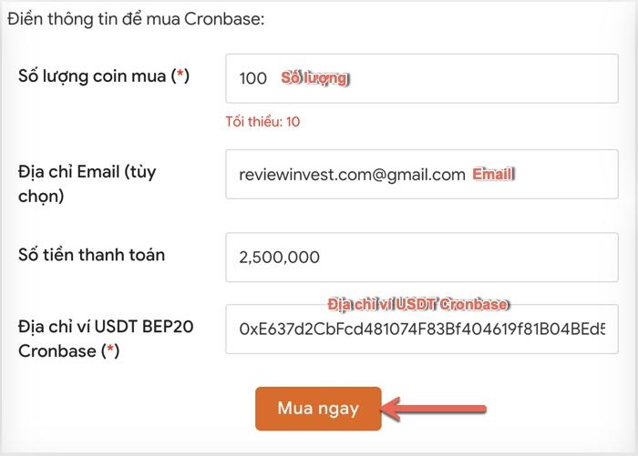 Mua Cronbase an toàn, uy tín nhất